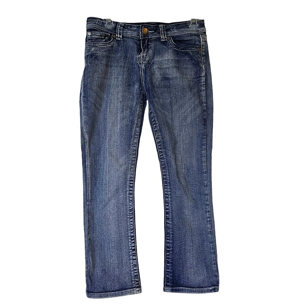 VENUS Women's Denim Bling Pocket Capri Size 4 Stretch Distressed